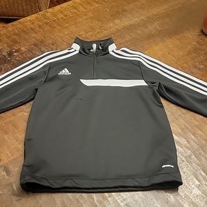 Addidas youth small black and white quarter zip pullover